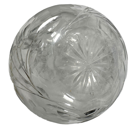 Antique American Brilliant Cut Glass Pitcher Carafe Decanter Floral Etched ABP - Picture 8 of 10